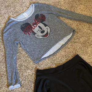 Cute Mickey Mouse Crop Sweater
